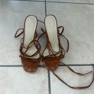 Raye revolve Elegant Brown Strappy Women's Heels